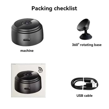 Okos beltéri kamera A9 Mini, 3,6 mm objektív, 480p felbontás, távoli megfigyelés mobilalkalmazással, felhőalapú tárhely