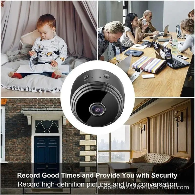 Okos beltéri kamera A9 Mini, 3,6 mm objektív, 480p felbontás, távoli megfigyelés mobilalkalmazással, felhőalapú tárhely