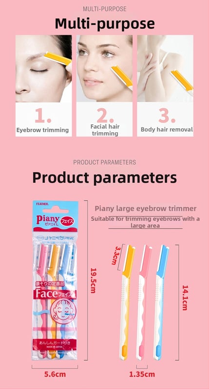 FEATHER szemöldök-kés, modell piany eyebrow knife, hosszú élettartam, minden bőrtípushoz megfelelő.