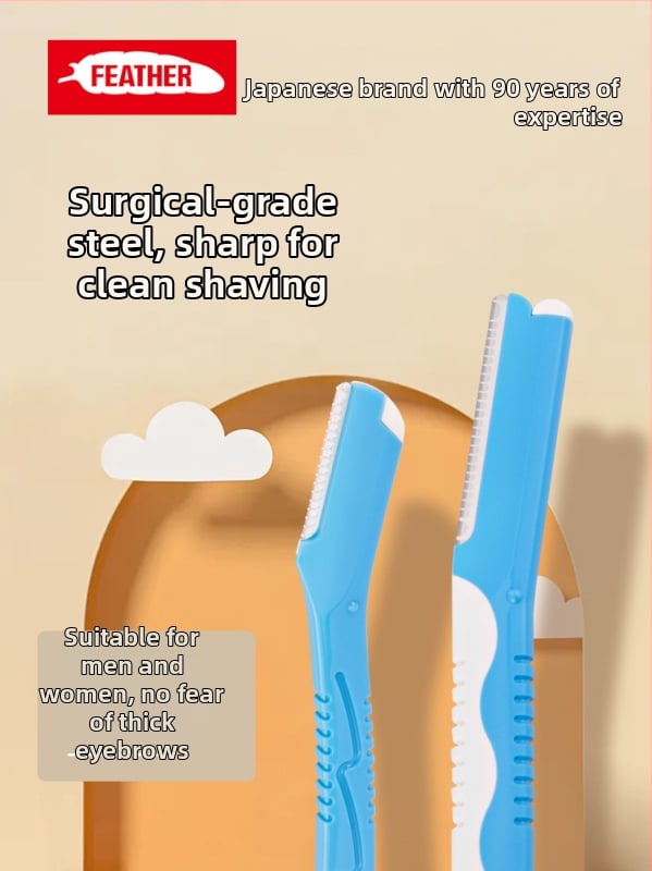 FEATHER szemöldök-kés, modell piany eyebrow knife, hosszú élettartam, minden bőrtípushoz megfelelő.