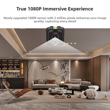 HD megfigyelő kamera, kézi kivitel, SQ11 modell, TF-kártya tárhely, rögzíti a videót és a fényképeket, LCD-kijelző nélkül, akkumulátor üzemideje 1–3 óra