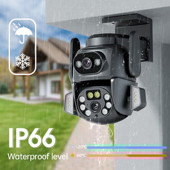 IP kamera kettős 3MP szenzorokkal, 2304x1296 felbontás, éjjellátás 0.01 lux, kettős 4,0 mm objektívek