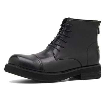 Férfi Chelsea csizma, felső rész top-grain marhabőr, középmagas szár, hátoldali cipzár, kerek orr, kompozit talp