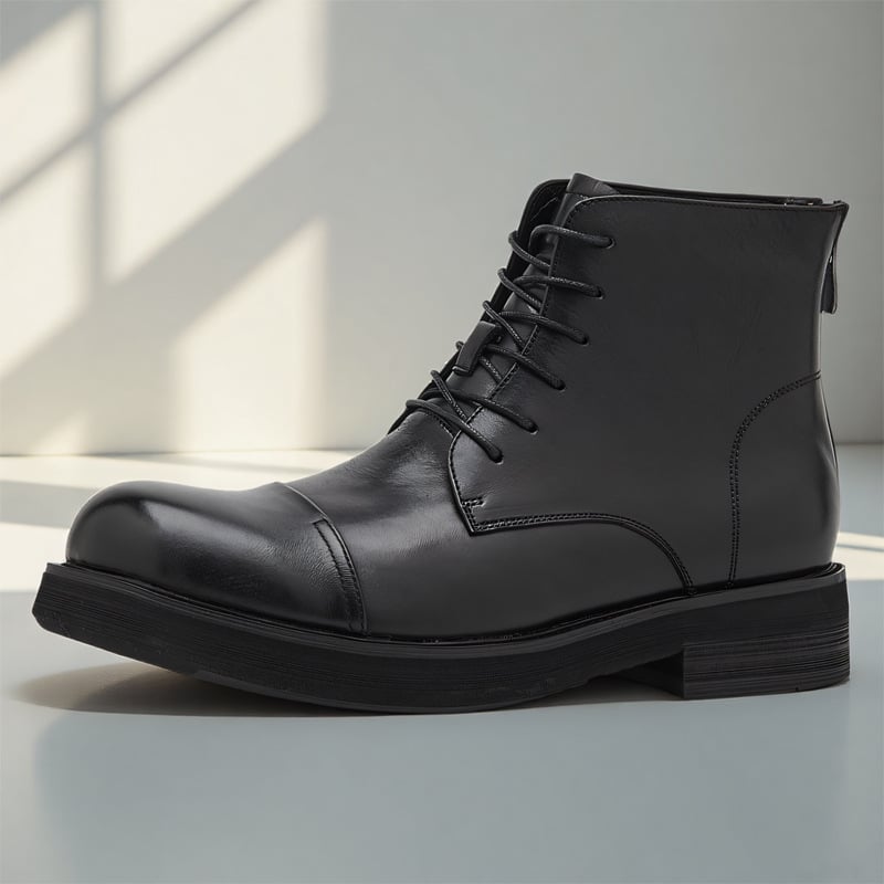 Férfi Chelsea csizma, felső rész top-grain marhabőr, középmagas szár, hátoldali cipzár, kerek orr, kompozit talp