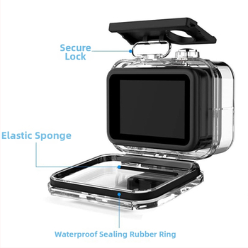 Vodotesný kryt GoPro pre GoPro 9–13, PC materiál, 1:1 tvarovanie, ochranný plášť