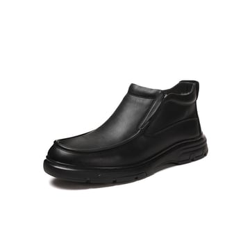 Férfi Martin csizmák valódi marhabőrből, integrált báránybőr béléssel, gumírozott talppal, téli, csúszásmentes és meleg