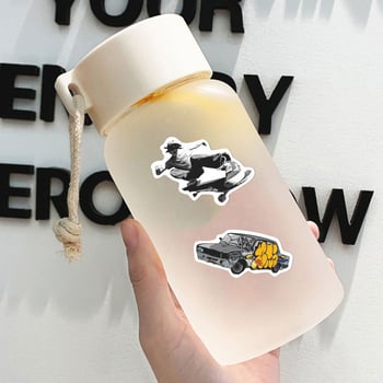 52 darabos retro mindennapi elemek matricás készlet telefon- és notesztokhoz, vízálló PVC anyagú matricák