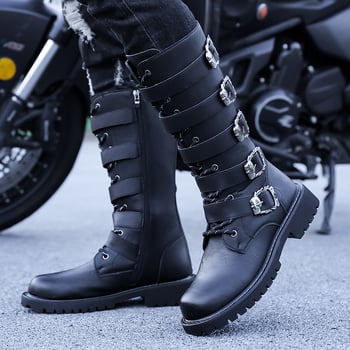 Férfi Martin csizma — magas szár, oldalsó cipzár, split bőr felső, gumitalp, műszőrmés belső