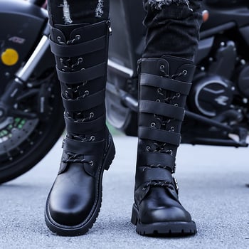 Férfi Martin csizma — magas szár, oldalsó cipzár, split bőr felső, gumitalp, műszőrmés belső