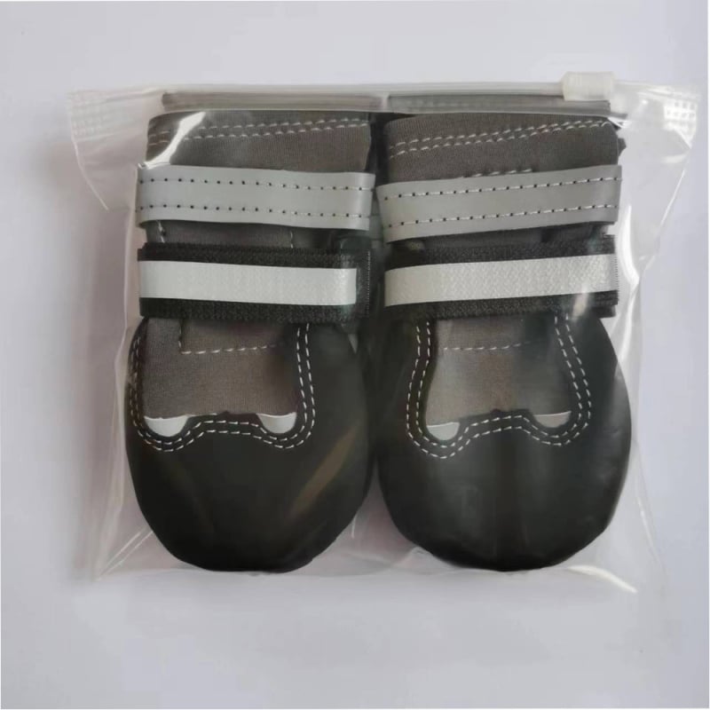 PU anyagú kutyacipő, lágy talppal, vízálló, csúszásmentes, fényvisszaverő