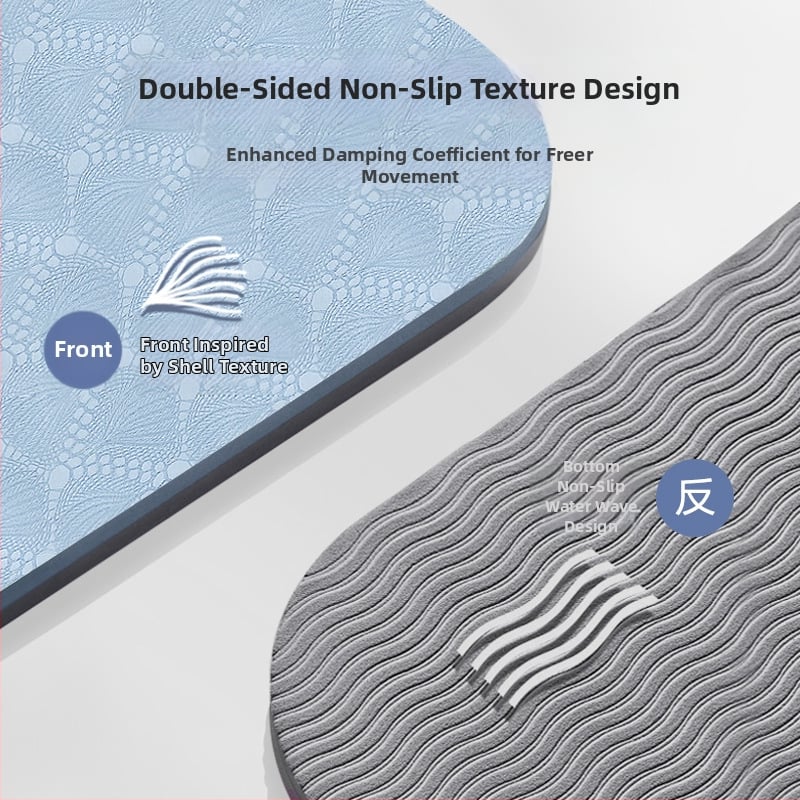 Covoraș de yoga Feidemu, TPE, grosime 8 mm, greutate 1,5 kg, model floral