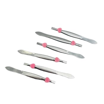 12 darabos rozsdamentes acélból készült szemöldökclip-készlet, sík végű