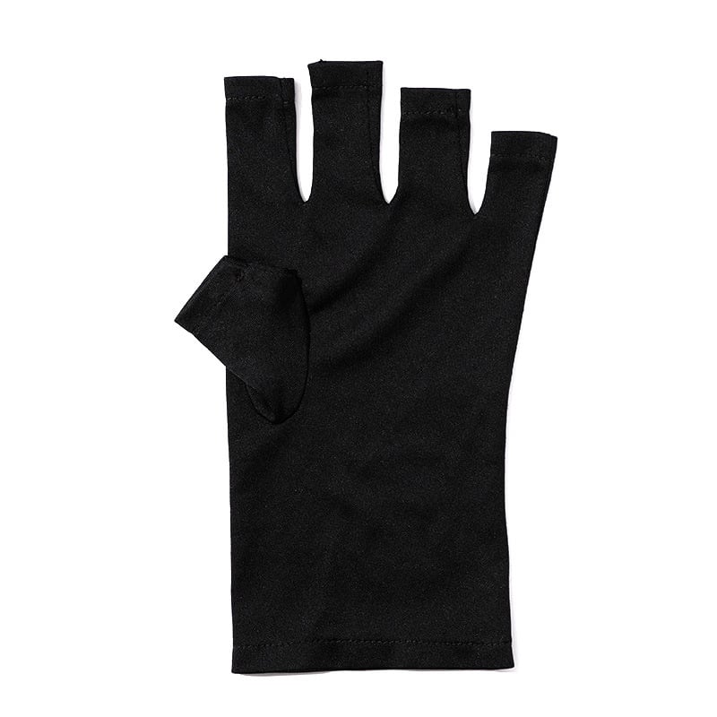 Gumianyagú ujjas manikűrkesztyű UV-védelemmel, UV-lámpa használathoz, egy darab