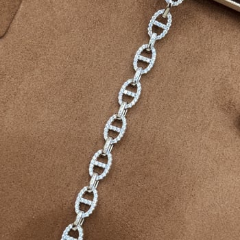 Női ezüst 925 karkötő – geometriai forma, tündér stílus, elektroplattálás bevonattal