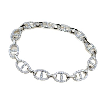 Női ezüst 925 karkötő – geometriai forma, tündér stílus, elektroplattálás bevonattal