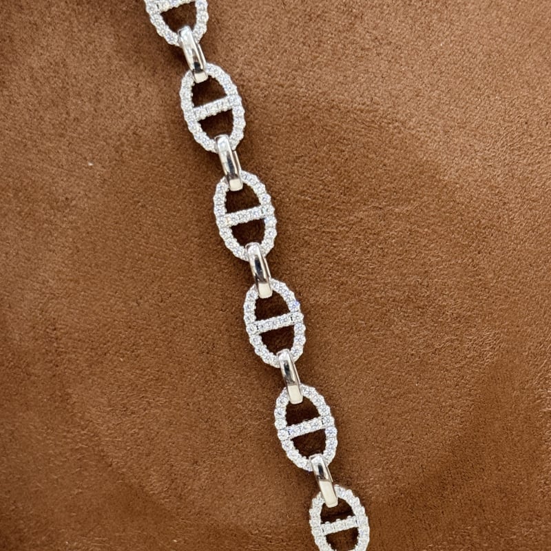 Női ezüst 925 karkötő – geometriai forma, tündér stílus, elektroplattálás bevonattal