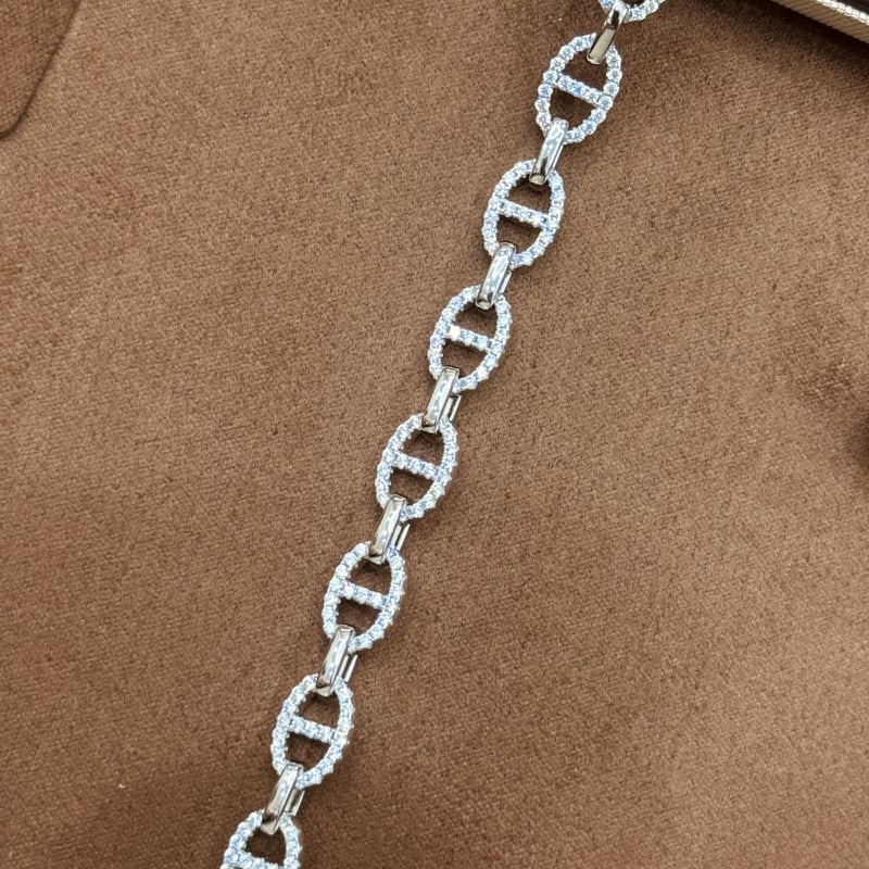 Női ezüst 925 karkötő – geometriai forma, tündér stílus, elektroplattálás bevonattal