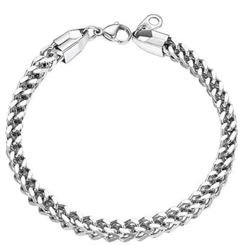 Férfi geometriai karkötő titánacélból - elektroplakált, uniszex ékszer évfordulóra