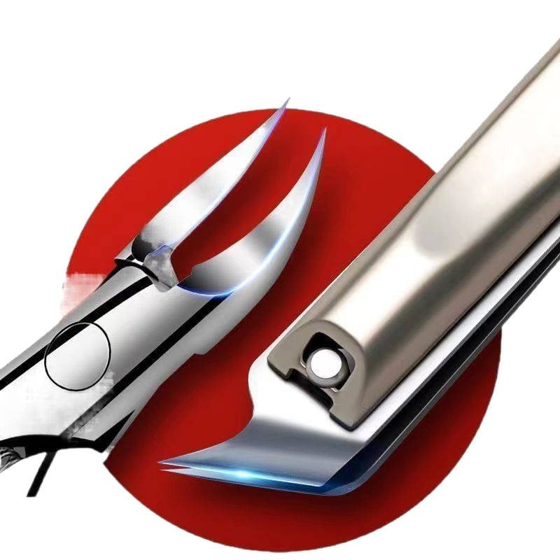 Körömvágó készlet az érő körmökre, sascsőr alakú csipesszel és ollóval, műanyagból, ferde szájú kialakítás