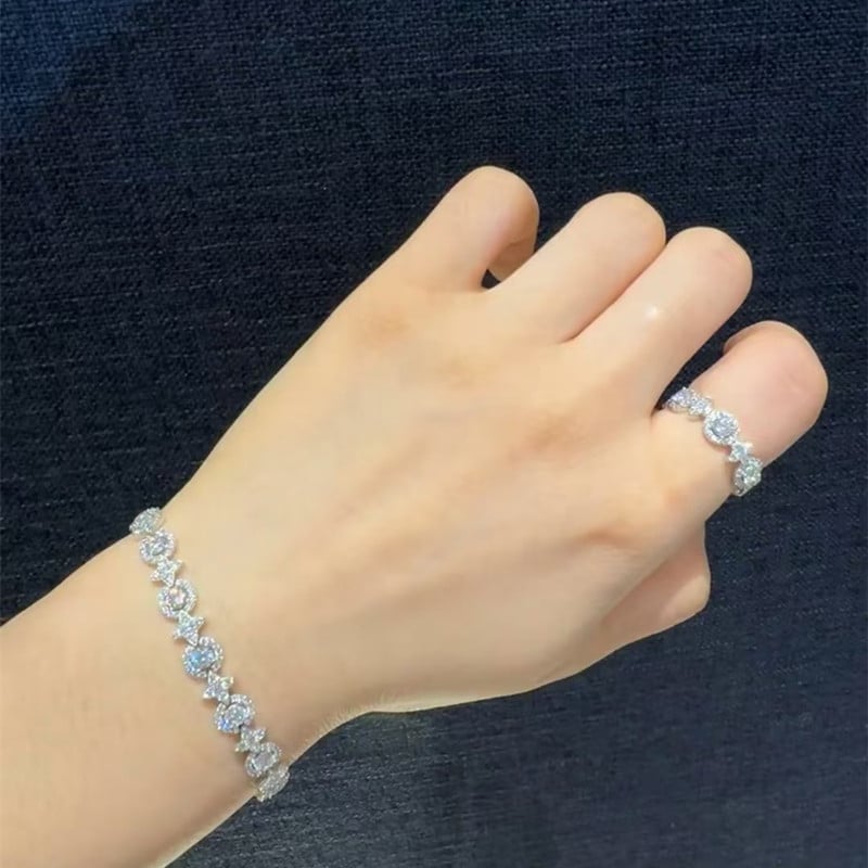 Hatszögletű csillag motívumú karkötő, minimalist dizájn, ötvözet anyagból, 2024 őszi kiadás, kézre szánt ékszer