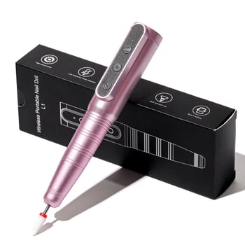 Hordozható elektromos körömreszelő halott bőr eltávolításához, toll-stílusú kialakítás, műanyag és rozsdamentes acél test, 1200mAh akkumulátor