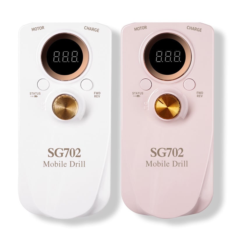 Körömfúró, nagy sebességű professzionális eszköz a halott bőr eltávolításához és polírozáshoz, 35000 rpm, test műanyagból és rozsdamentes acélból, 20 darabos csomagban