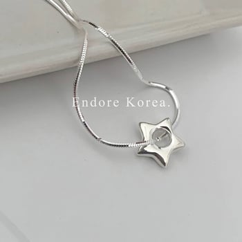 Karkötő csillag-geometriai mintával, 925 ezüstből, elektroplattázott, nőknek, egyszerű stílus