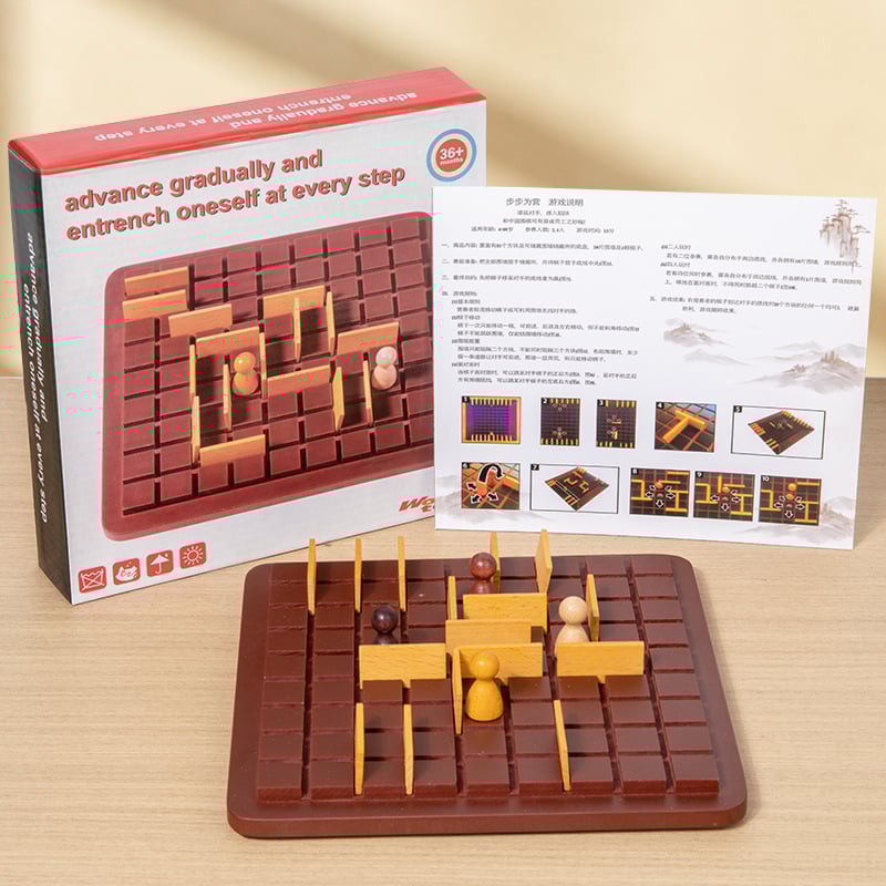 Lépésről lépésre társasjáték – Nyuszi által ostromlott város: üldözés és blokkolás, családi oktatási stratégiai játék, interakció szülő-gyermek, készségek fejlesztése