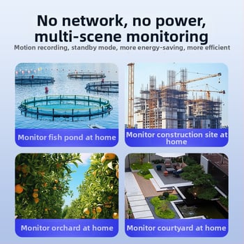 4G-s napelemes kamera éjjellátással és HD megfigyeléssel – Beltéri/kültéri használatra, riasztási funkció