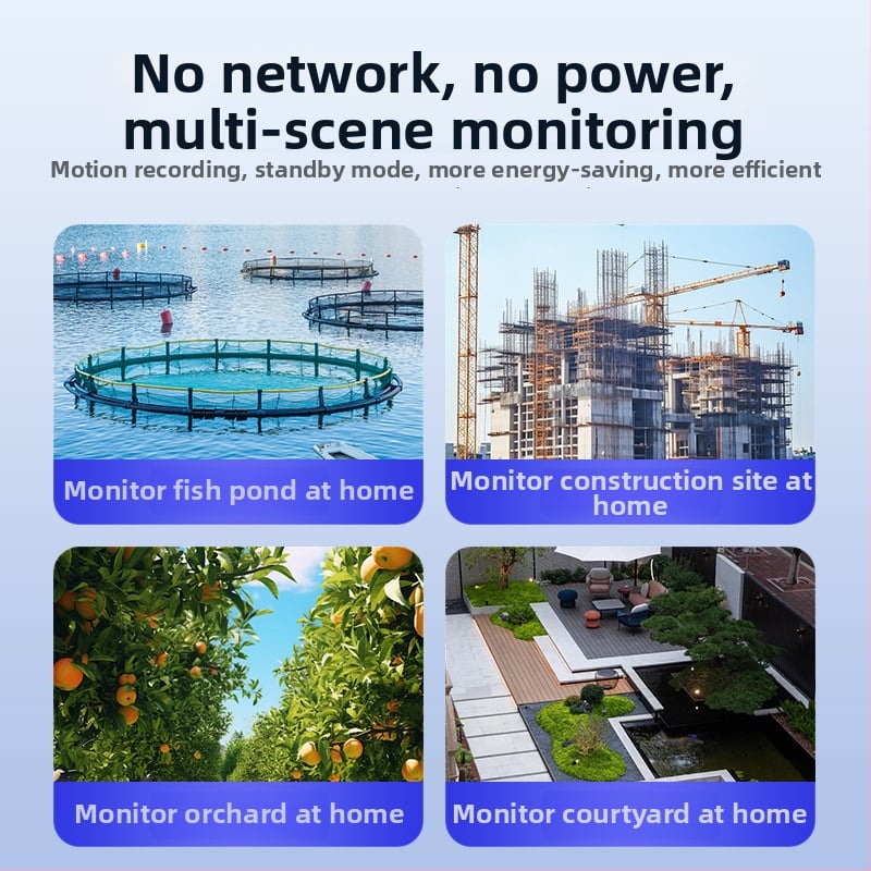 4G-s napelemes kamera éjjellátással és HD megfigyeléssel – Beltéri/kültéri használatra, riasztási funkció