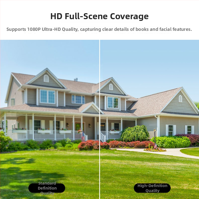 Bezdrôtová inteligentná bezpečnostná kamera s 360° otáčaním, vnútorné/vonkajšie použitie, nočné videnie, HD video, diaľkový prístup