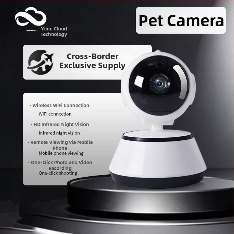 Bezdrôtová inteligentná bezpečnostná kamera s 360° otáčaním, vnútorné/vonkajšie použitie, nočné videnie, HD video, diaľkový prístup