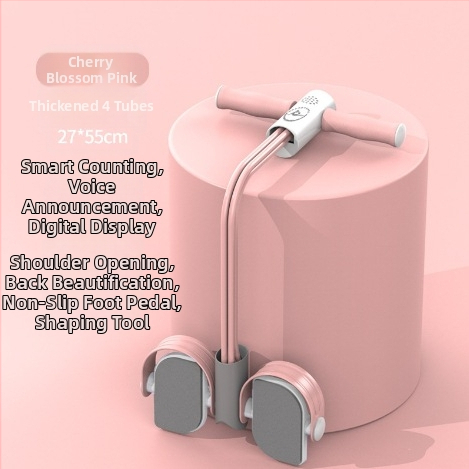 Pomôcka na brušáky s pedálnym napínaním a počítacou funkciou, systém šiestich lánok pre domáce použitie