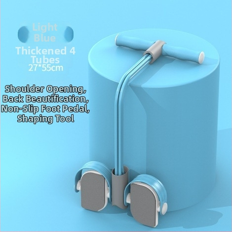 Pomôcka na brušáky s pedálnym napínaním a počítacou funkciou, systém šiestich lánok pre domáce použitie