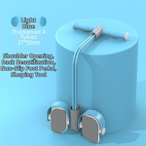 Pomôcka na brušáky s pedálnym napínaním a počítacou funkciou, systém šiestich lánok pre domáce použitie