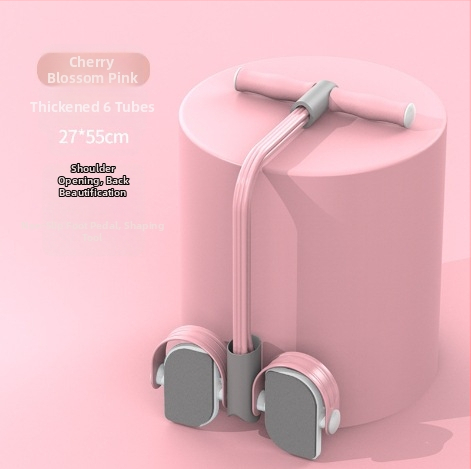 Pomôcka na brušáky s pedálnym napínaním a počítacou funkciou, systém šiestich lánok pre domáce použitie