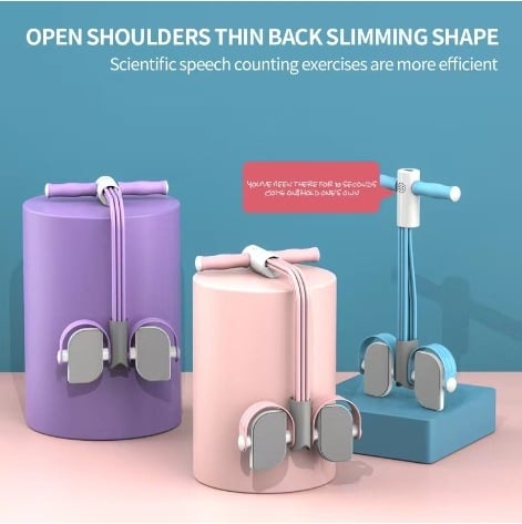 Hasizom-gyakorlatokat segítő eszköz pedálfeszítéssel és számlálási funkcióval, hatszálas kötélrendszer otthoni használatra