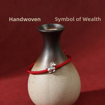 Náramok zo šnúrky, zverokruh Kôň, ručne pletený, zimná 2025