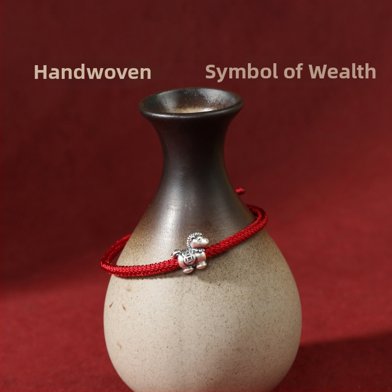 Náramok zo šnúrky, zverokruh Kôň, ručne pletený, zimná 2025