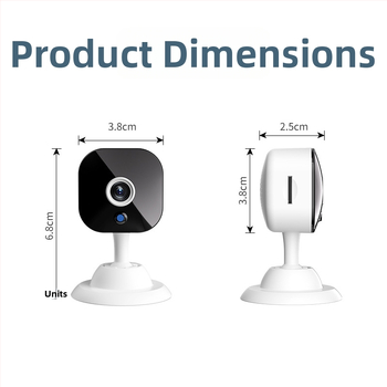K5 Mini domáca Wi‑Fi kamera pre diaľkové monitorovanie: Video a Fotky, TF karta, ≤1MP, ABS telo, Výdrž batérie 0–1 h