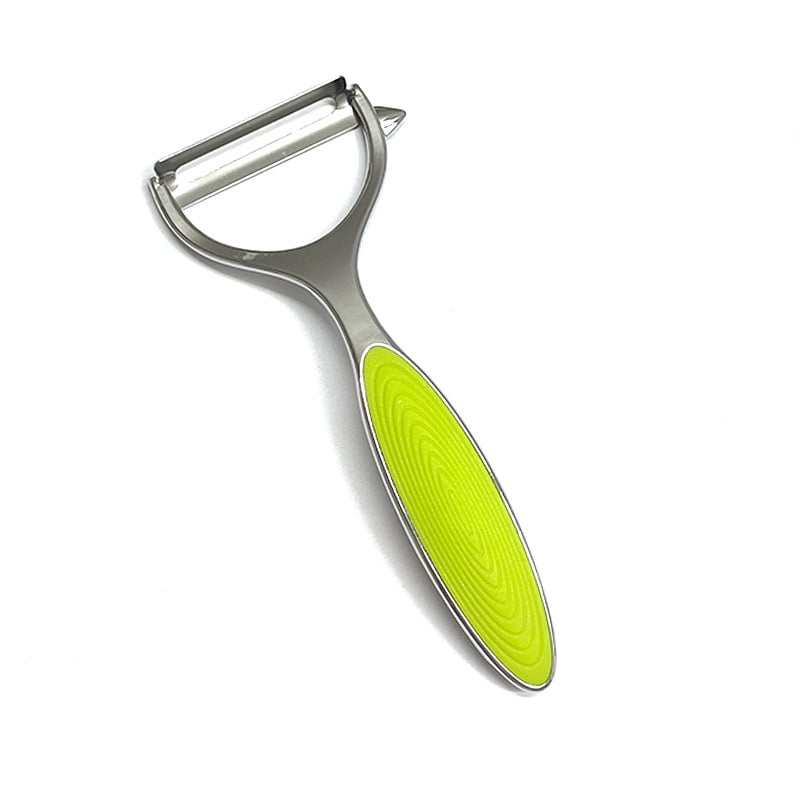 Cinkötvözetes hámozó sík eszköz logóval; anyagok: cinkötvözet, PP, rozsdamentes acél; funkció: Egyéb