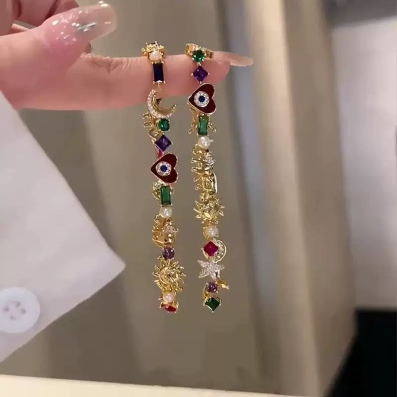 Rézötvözet csillag alakú karkötő nőknek, galvanált felülettel.