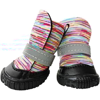 Őszi-téli kutya cipők, vízálló felső rész, csúszásmentes talp, fényvisszaverő elemek, könnyű; anyagok: szintetikus bőr, TPR, poliészter és nejlon