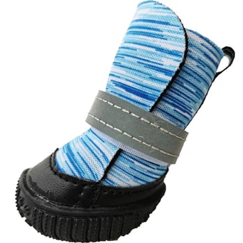 Őszi-téli kutya cipők, vízálló felső rész, csúszásmentes talp, fényvisszaverő elemek, könnyű; anyagok: szintetikus bőr, TPR, poliészter és nejlon