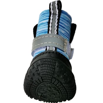 Őszi-téli kutya cipők, vízálló felső rész, csúszásmentes talp, fényvisszaverő elemek, könnyű; anyagok: szintetikus bőr, TPR, poliészter és nejlon