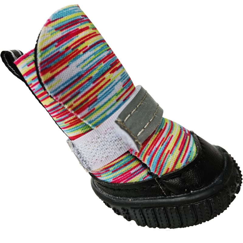 Őszi-téli kutya cipők, vízálló felső rész, csúszásmentes talp, fényvisszaverő elemek, könnyű; anyagok: szintetikus bőr, TPR, poliészter és nejlon