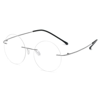 Keret nélküli, kerek olvasószemüveg, anti-kékfény PC lencsékkel, ultra-könnyű