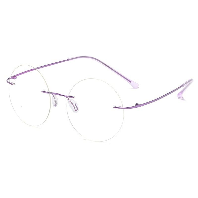 Keret nélküli, kerek olvasószemüveg, anti-kékfény PC lencsékkel, ultra-könnyű