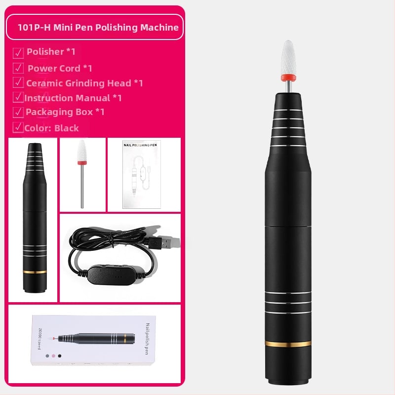 Mini elektromos körömcsiszoló USB-vel, kerámiás fej, 101p modell, nettó tömeg 116 g