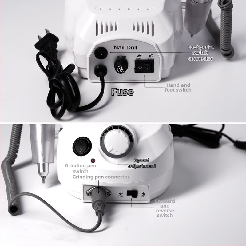 Lábpedálos elektromos körömdörzsölő/fúró a manikűrhöz – polírozás és hámlás, modell 202, Zhejiang eredet, márka Other, licencelt magánmárka: Igen